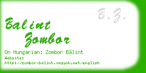 balint zombor business card