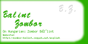 balint zombor business card